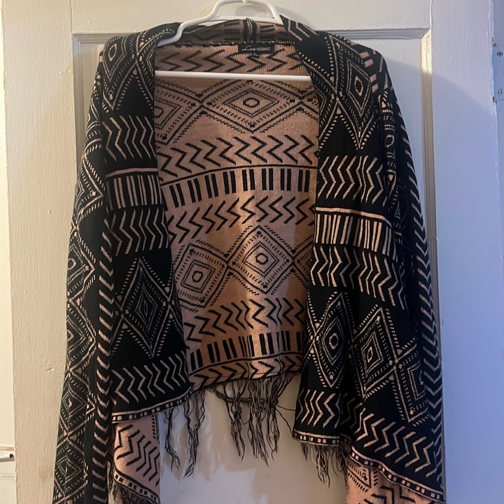 Cardigan black and tan